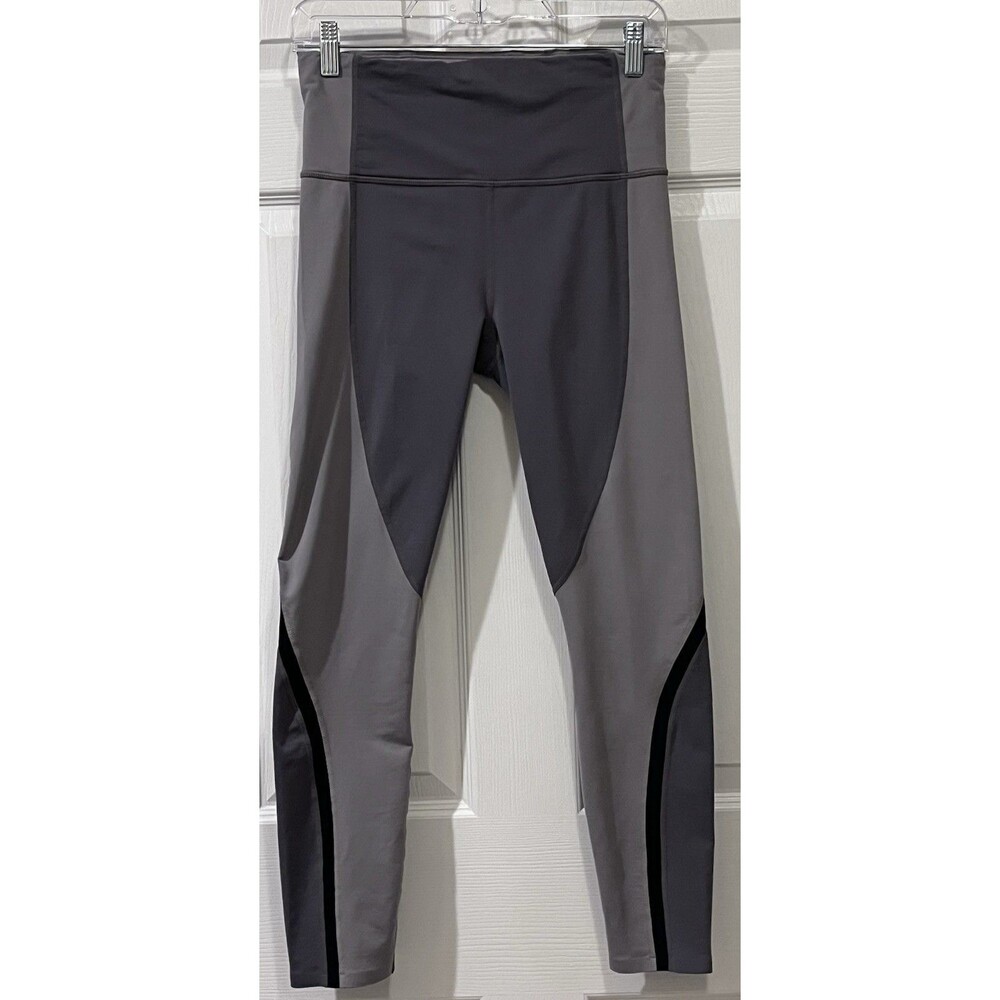 Athleta 2 Tone Cropped Leggings RN 54023 Womens S Gray Yoga Gym Athleisure